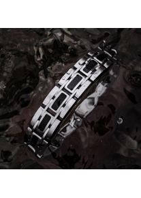 Men's Bracelet Tremolo, Silver Stainless Steel and Walnut Wood