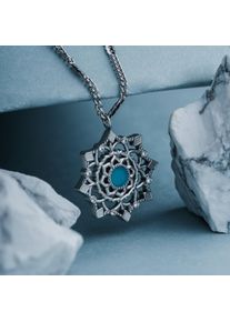Holzkern Necklaces Women Silver and Aquamarine