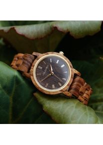 Holzkern; Wood Watch Earth (Zebrawood/Maple), Women, Natural wood