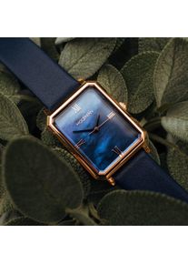 Elegant Women's Watch Sapientia, Mother of pearl dial and Blue leather strap