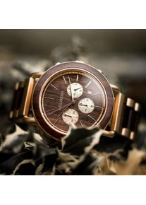 Holzkern; Orologio di legno Twilight (acero/oro), Uomo, Legno naturale