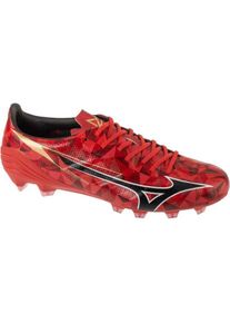 Mizuno, Herren, Fussballschuhe, Alpha II Pro FG Rot (44.5), Gold, Schwarz, Rot