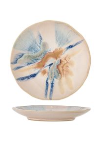 Bloomingville - Imogen Plate - Multi - Stoneware, Teller, Mehrfarbig, Beige