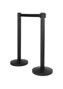 Securit, Absperrung, Absperrsystem RETRACTABLE, schwarz, 2er Set