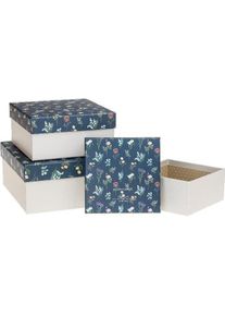 Rozette, Geschenkverpackung, Geschenkbox mit 3 Rosettenblumen (3x)