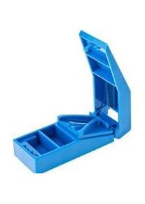 Romed, Medikamentenbox, Pillenschneider einzeln verpackt blau