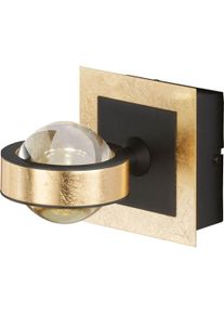 Fischer und Honsel Fischer & Honsel, Wandleuchte + Deckenleuchte, Honsel Cluedo LED Wandleuchte 7,1W Tunable white steuerbar dimmbar blattgold 30487