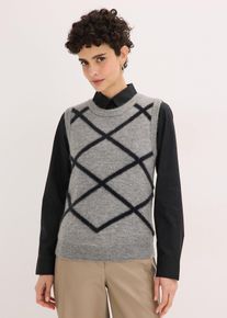 bonprix Femei Vestă cu fir pufos, gri, 44/46