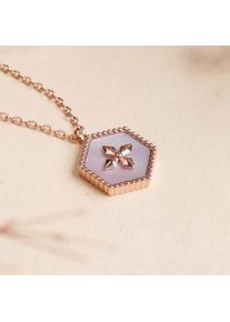 Holzkern Necklaces Women Rose Gold and Nacre