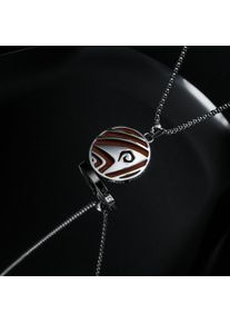 Holzkern Necklaces Men Silber und Jaspis