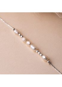 Holzkern Bracelets Women Silver and Pearl