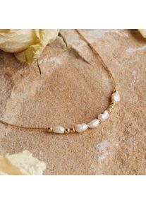 Holzkern Necklaces Women Gold and Pearl