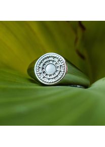 Holzkern Pixa Ring Silver och P&auml;rlemor