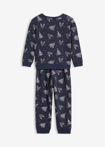 Pyjama 100% coton (ens. 2 pces) - bleu - taille 128/134 avec coton - bonprix