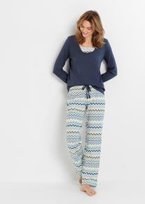 Pyjama 100% coton - bleu - taille 42/44 (M) - 100% coton - bonprix