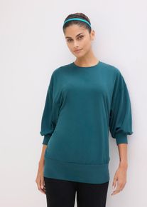 T-shirt de sport oversize &agrave; manches 3/4 s&eacute;chage rapide - p&eacute;trole - taille 58/60 (3XL) - Viscose - bonprix