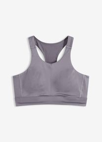 Soutien-gorge de sport dos nageur maintien l&eacute;ger - gris - taille 3 (M) - bonprix