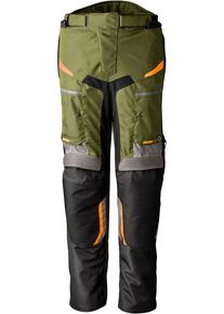 RST Maverick Evo, pantalon textile imperm&eacute;able , couleur: Vert Fonc&eacute;/Gris/Noir/Orange , taille: XL
