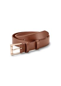 Tchibo - Sk&oacute;rzany pasek - dla pań - rozmiar 85 CM - kolor: brązowy