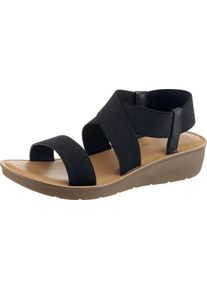 Dames Sandaaltje Bovenwerk van textiel zwart Maat 37