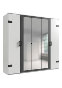 wimex Kleiderschrank &raquo;Stockholm, rustikale Optik im Industrial Design, Made in Germany&laquo; mit Spiegel, 225x58x210 cm, Made in Germany