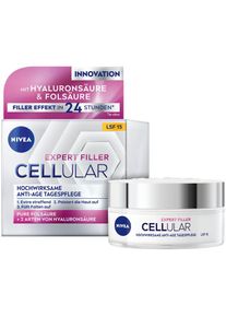 Nivea Tagescreme &raquo;CELLULAR Expert Filler Tagespflege LSF 15&laquo; Anti-Age Wirkstoffe, LSF 15, f&uuml;r straffere und prallere Haut.