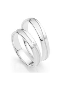 Firetti Trauring &raquo;Schmuck Geschenk Gold 750 Hochzeit Ehering "LIEBE"&laquo; Made in Germany, wahlweise mit oder ohne Brillant wei&szlig;, Gr&ouml;&szlig;e 54