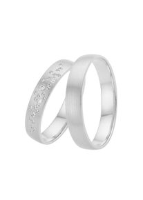 Firetti Trauring &raquo;Schmuck Geschenk Gold 375 Hochzeit Ehering "LIEBE" Sterne&laquo; Made in Germany, wahlweise mit oder ohne Brillanten wei&szlig;, Gr&ouml;&szlig;e 20