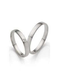 Firetti Trauring &raquo;Schmuck Geschenk Hochzeit Ehering "LIEBE"&laquo; Made in Germany - wahlweise mit oder ohne Zirkonia (synth.) silberfarben, Gr&ouml;&szlig;e 57