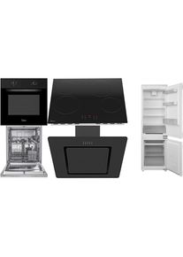 Midea Elektroger&auml;teset, Schwarz, Edelstahlfarben, Metall, Glas, 5-teilig, A+, K&uuml;chen, K&uuml;chenelektroger&auml;te, K&uuml;cheneinbauger&auml;te Set