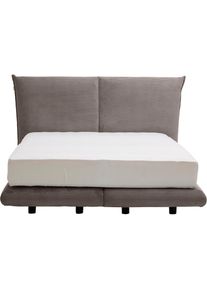 Tom Tailor HOME, Boxspringbett &raquo;SOHO PILLOW BOX&laquo; in Schwebeoptik, Kopfteil in Kissenform, H&ouml;he 120 cm, desert TRI 39, Cord TRI (88% Polyester, 12% 