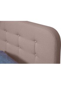 Tom Tailor HOME, Polsterbett &raquo;NORDIC STORAGE&laquo; Stauraumbett mit Knopfheftung im Kopfteil, F&uuml;&szlig;e Buche natur, powder pink TUS 37, Liegefl&auml;che L&auml;nge 