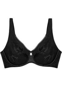 Triumph, Minimizer-BH &raquo;Wild Rose Sensation&laquo; verkleinert die Brust optisch um eine Cup-Gr&ouml;&szlig;e, BLACK, Cup F, 80 - Cup F, Minimizer-BH