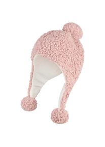 Sterntaler , Damen, Bommelm&uuml;tze &raquo;Inka-M&uuml;tze Pompon&laquo;, zartrosa, zartrosa, aus Teddypl&uuml;sch