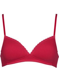 My Basic, Damen, Soft-BH &raquo;padded cotton bra&laquo; 2er-Pack, mit Spitze, wattiert, ohne B&uuml;gel, basic, Baumwollmix, Grey/Pink, Cup A, 70 - Cup A, Grey/Pink, 