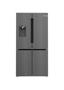 Bosch, Multi Door Serie 6 &raquo;KFI96AXEA&laquo; 183 cm hoch 90, 5 cm breit, Geb&uuml;rsteter schwarzer Stahl AntiFingerprint, Geb&uuml;rsteter schwarzer Stahl 
