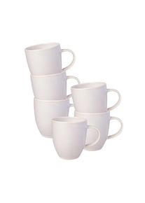 like. by Villeroy & Boch, Becher &raquo;Kaffeebecher Crafted 358 ml 6er Set&laquo;, Cotton, Porzellan, Cotton