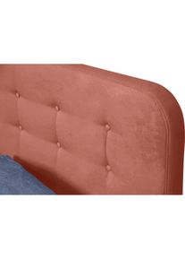 Tom Tailor HOME, Polsterbett &raquo;NORDIC STORAGE&laquo; Stauraumbett mit Knopfheftung im Kopfteil, F&uuml;&szlig;e Buche natur, blossom TSV 37, Liegefl&auml;che L&auml;nge Breite: 