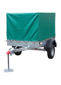 Stema, PKW-Anh&auml;nger &raquo;AN 550&laquo; inkl. Plane, silberfarben, Zus&auml;tzliche Quertraverse im Rahmen und als Bodenunterst&uuml;tzung