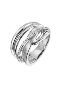 Firetti, Damen, Fingerring &raquo;Schmuck Geschenk Silber 925 Silberring&laquo; mit Zirkonia (synth.), silberfarben-kristallwei&szlig;, silberfarben-kristallwei&szlig;, 