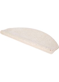 ANDIAMO, Stufenmatte &raquo;Sheffield, Made in Poland&laquo; halbrund 5 mm H&ouml;he melierte Berber-Optik, selbstklebend, Set mit 2 St&uuml;ck oder 15 St&uuml;ck, creme, 