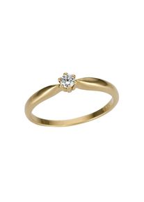 Firetti, Unisex, Goldring &raquo;Schmuck Geschenk Gold 375 Damenring Verlobungsring Goldring Solit&auml;r&laquo; mit Brillant, gelbgoldfarben-wei&szlig;, gelbgoldfarben-wei&szlig;