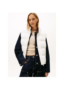 Tommy Jeans, Damen, Steppweste &raquo;TJW ESSENTIAL PUFFER VEST SHINY&laquo;, Ancient White, XS (34), Ancient White, Gl&auml;nzende Steppweste von Tommy Jeans