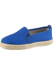 Dames Instapper van textiel, wijdte F middenblauw Maat 38