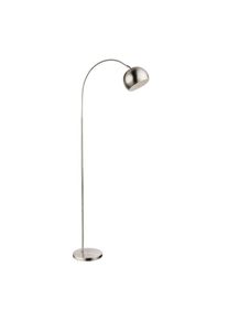 Stehleuchte, Wei&szlig;, Nickelfarben, Metall, 25x150x46 cm, CE, Fu&szlig;schalter, Lampen & Leuchten, Innenbeleuchtung, Stehlampen, Stehlampen