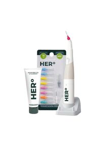 HERBADENT HERo ELECTRA Medzizubn&aacute; elektrick&aacute; kefka s n&aacute;dstavcami a medzizubn&yacute;m g&eacute;lom 1 set