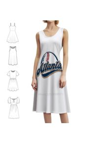 Atlanta Baseball Korean Style Dress For Women Elegant Casual Dress For Party Or Daily Wear Atlanta Ball Baseball Sport Softball