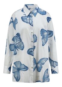 Emilia Lay - Long-Bluse, weiss, Gr. 44, Baumwolle