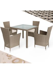 Casaria Polyrotan Tuinset Bali 5-delig Beige/Cr&egrave;me