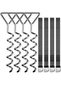 Monzana &Acirc;ncora de ch&atilde;o 8 pe&ccedil;as prata 42,5x8,5cm